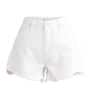 Time and Tru NEW White High Rise Destructed Hem Jean Shorts 941 942